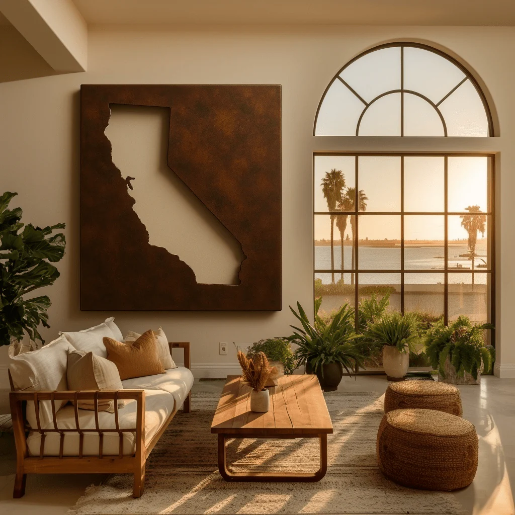 The California - Metal Wall Art