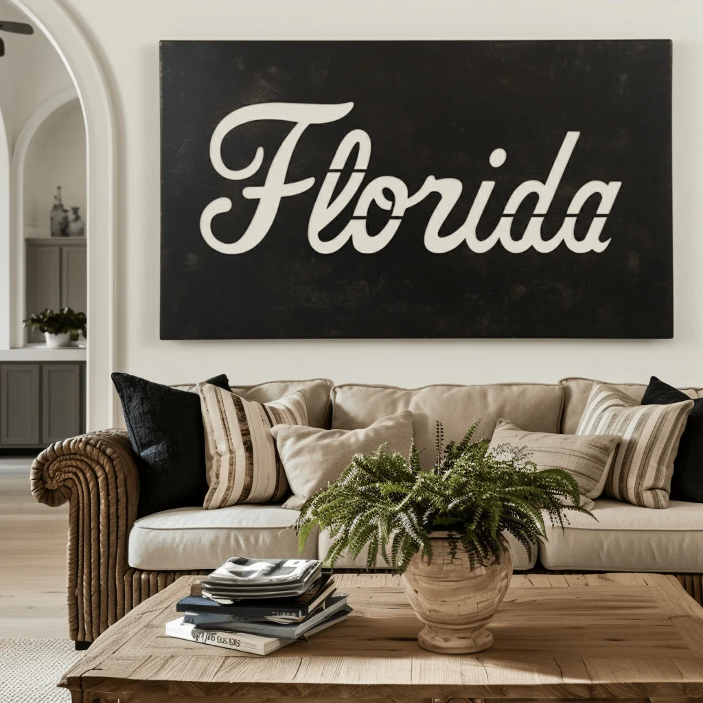 The Cursive Florida - Metal Wall Art - Landscape Forge - Image 2