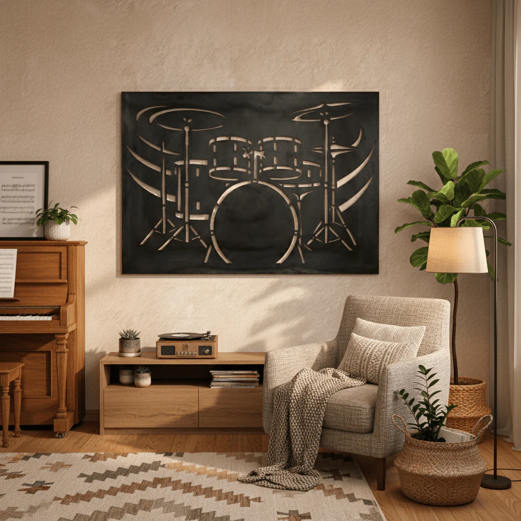 The Drum Kit - Metal Wall Art - Image 3