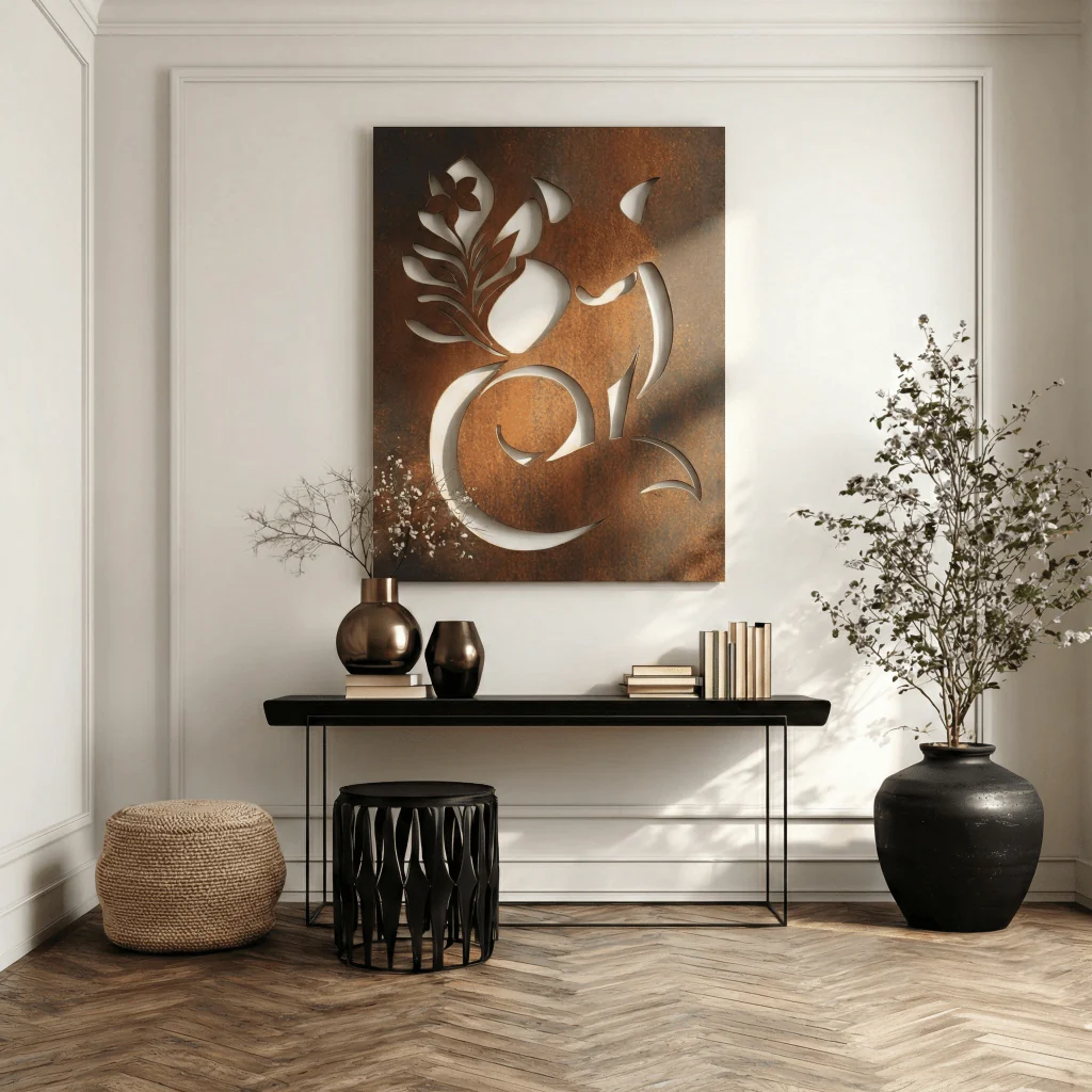 The Floral Fox - Metal Wall Art