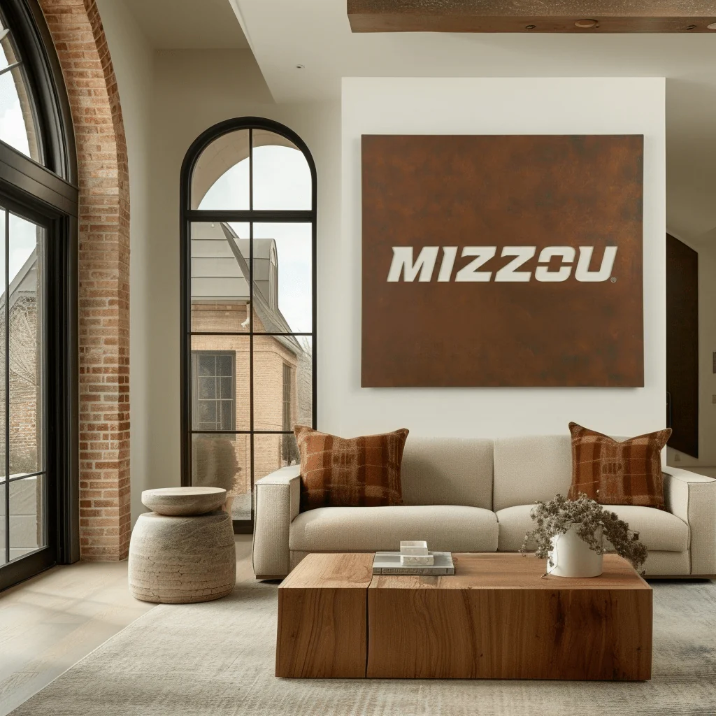 The Mizzou - Metal Wall Art- Square Umber - Image 3