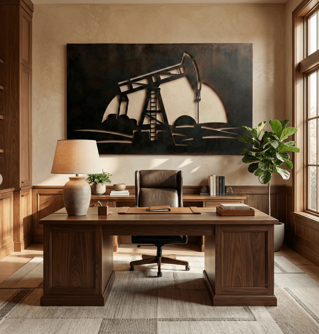 The Oil Well - Metal Wall Art