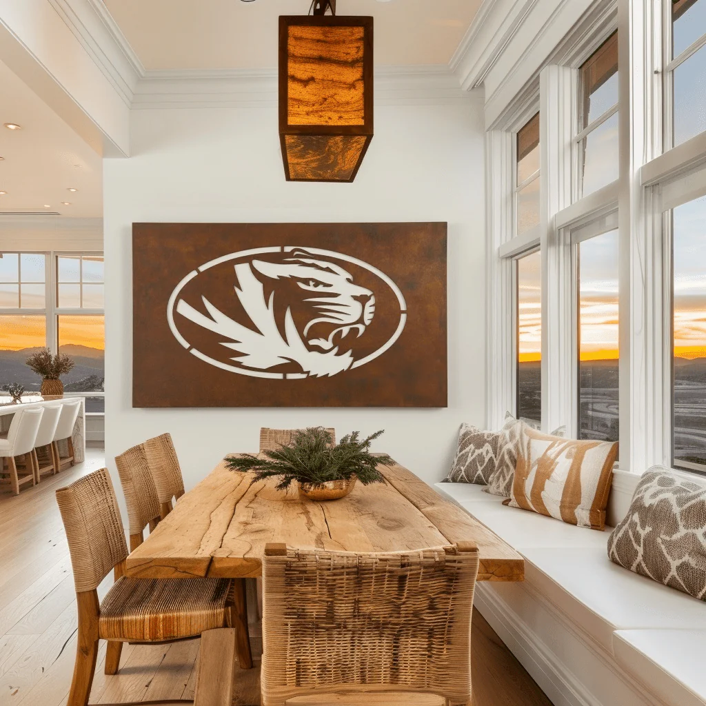 The Oval Tiger - Metal Wall Art - Landscape Umber - Image 2