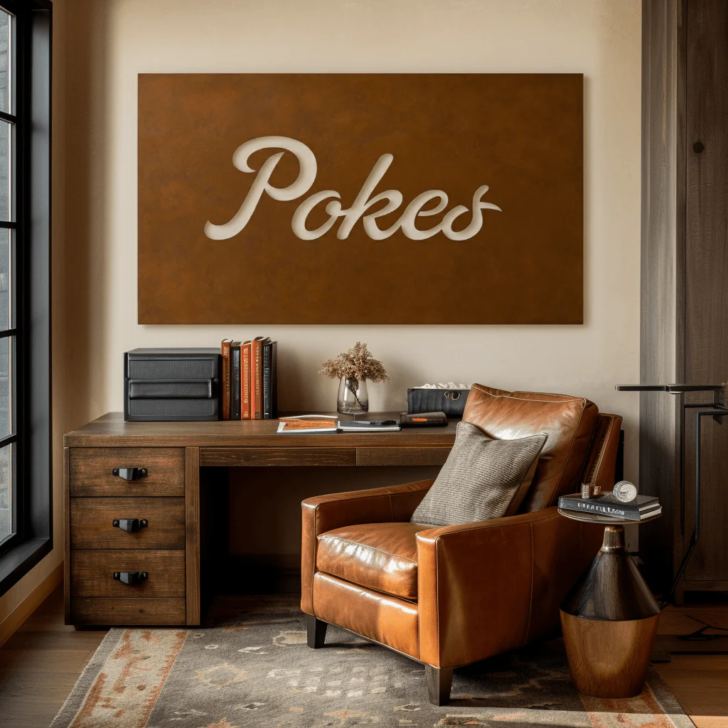 The Pokes - Metal Wall Art - Landscape Umber - Image 3