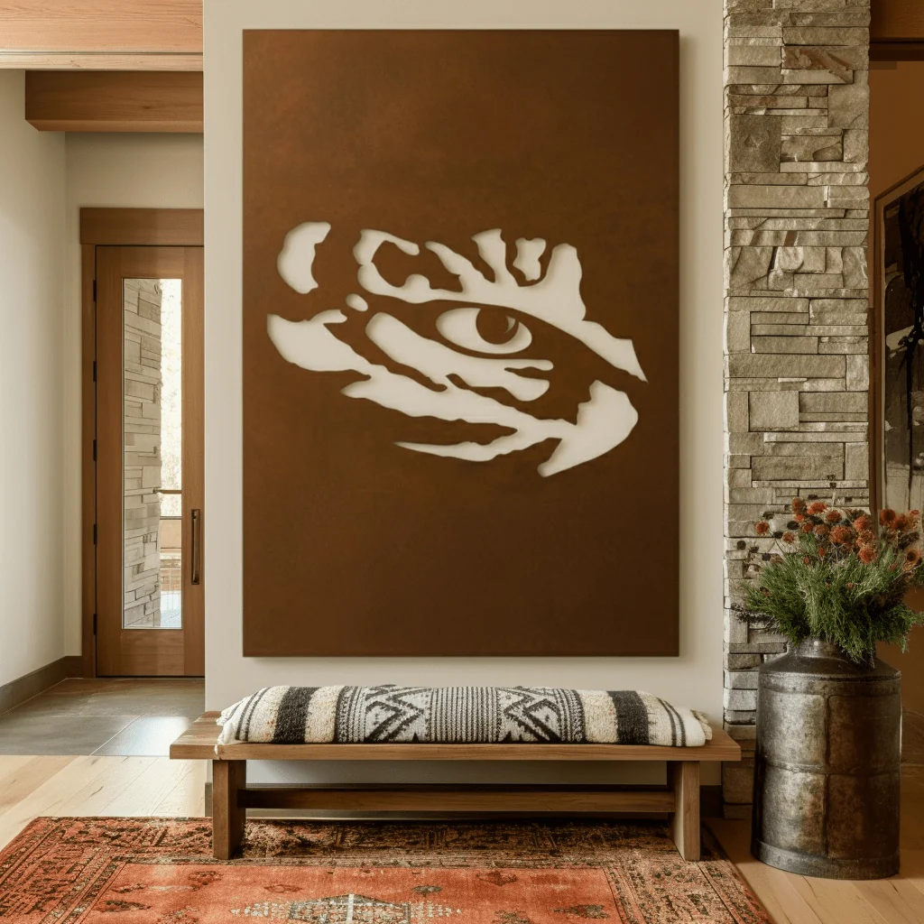 The Tiger Eye - Metal Wall Art - Portrait Umber