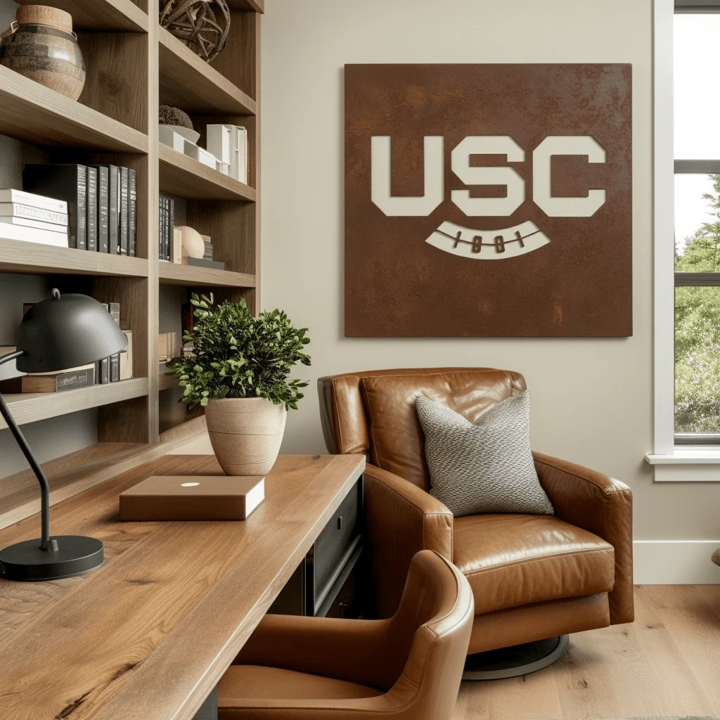 The USC - Metal Wall Art - Square Umber - Image 2